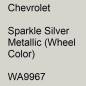 Preview: Chevrolet, Sparkle Silver Metallic (Wheel Color), WA9967.